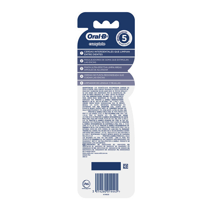 Oral-B Advanced 5 Acciones De Limpieza Cepillo Dental Suave 2 Unidades