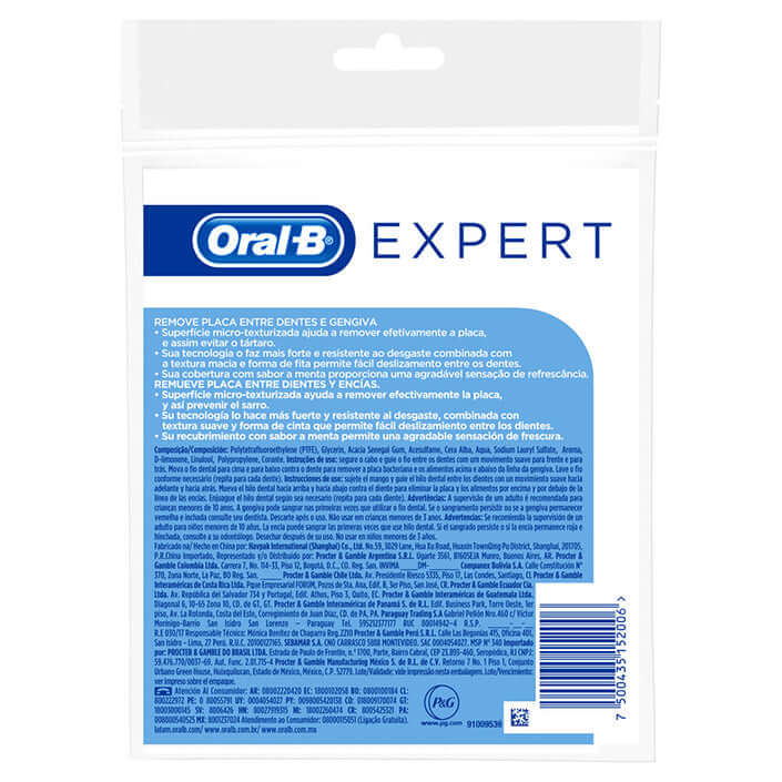 Oral-B Expert Floss Picks Sabor Menta Hilo Dental 45 Unidades