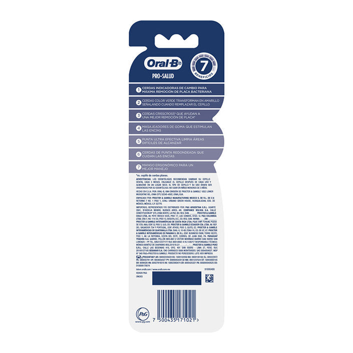 Oral-B Advanced 7 Beneficios Control-Bac Cepillo Dental 2 Unidades