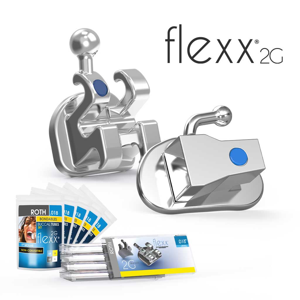 5 Sets de Brackets Flexx Roth 2G + 5 Sets de Tubos Flexx 2G Roth Bondable