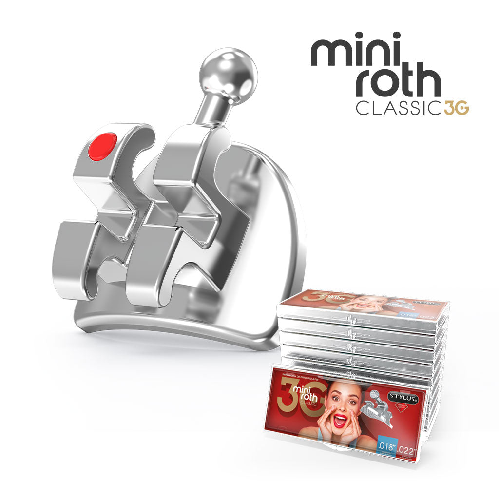 10 Sets de Brackets Mini Roth 3G Stylus .018 /  .022