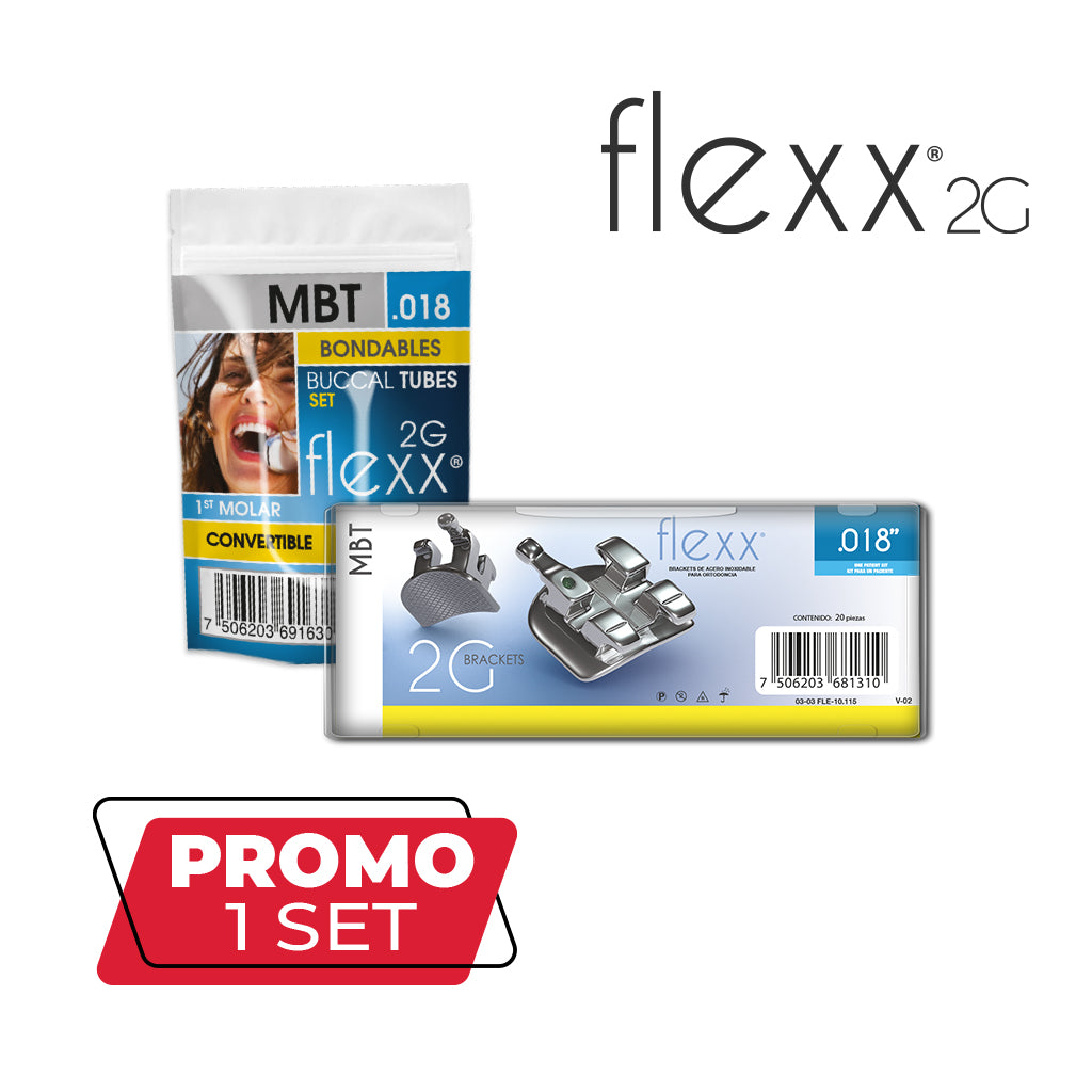 PROMO FLEXX 2G MBT 1 SET DE BRACKETS + 1 SET DE TUBOS