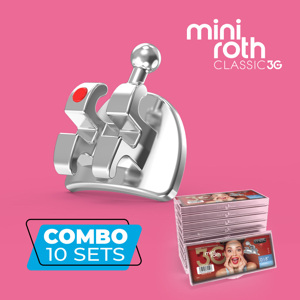 Combo 10 Sets de Brackets Mini Roth 3G .018 /  .022