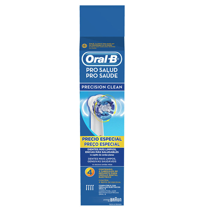 Oral-B Pro Salud Precision Clean Cabezales De Repuesto Para Cepillo Dental Eléctrico 4 Unidades