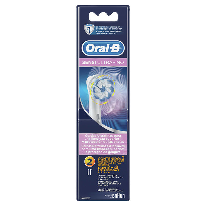 Oral-B Sensi Ultrafino Cabezales De Repuesto Para Cepillo Dental Eléctrico 2 Unidades