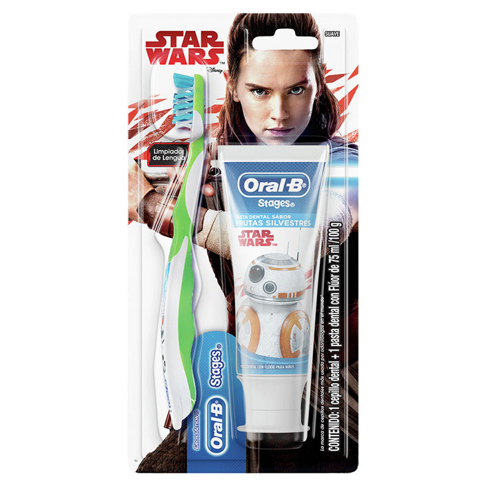 Oral-B Stages Star Wars Cepillo Dental 1 Unidad + Oral-B Stages Pasta Dental 75ml 1 Kit