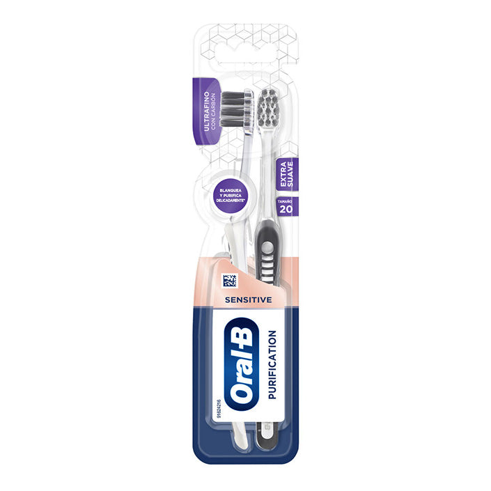 Oral-B Sensitive Purification Cepillo Dental Extra Suave 2 Unidades
