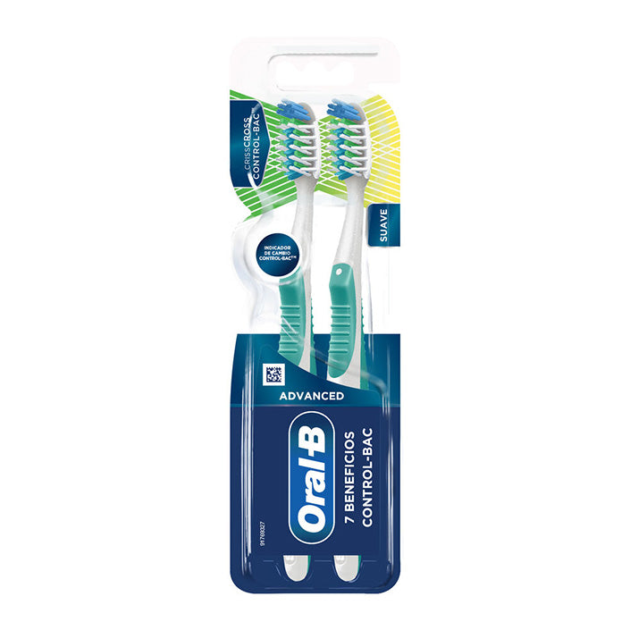 Oral-B Advanced 7 Beneficios Control-Bac Cepillo Dental 2 Unidades